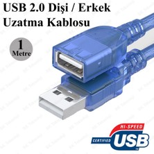 BK Teknoloji 1 Metre USB 2.0 Dişi/erkek Uzatma Kablosu