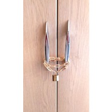Glax Tools Zincirli Kilit Yurt Dolabı Kilidi Spor Dolap Kilidi Asma Kilit Paslanmaz 35cm