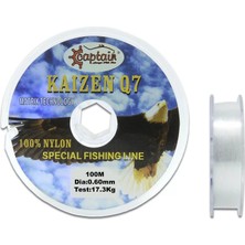 Captain Q7 Kaizen 100mt Monofilament Misina Beyaz  0.14 MM