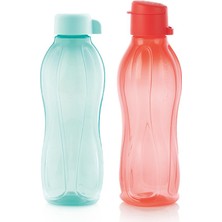 Tupperware Eco Şişe Suluk Su Mavisi ve Kolay Kapak Pembe 2'li  500 ml