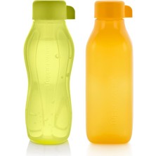 Tupperware Eco Sise Suluk 310 ml Limoni ve Kare 500 ml Turuncu 2'li