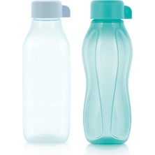 Tupperware Eco Sise 310ml Turkuaz ve Kare 500 ml Mavi 2'li