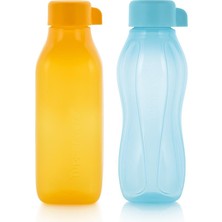 Tupperware Eco Sise 310ml Mavi ve Kare 500 ml Turuncu 2'li