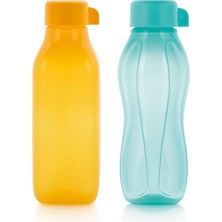 Tupperware Eco Sise 310ml Turkuaz ve Kare 500 ml Turuncu 2'li