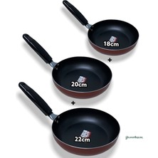 Çapar Group Teflon Omlet Tavası & Yumurta Sahanı 3'lü (22-20-18CM)