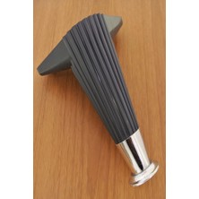 Azm Hırdavat Wetra Line Antrasit-Krom 17 cm Plastik Lükens Ayak