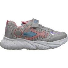 M.P One  Çocuk Cırt Cırtlı Gri Spor Ayakkabı 222-3510PT 550