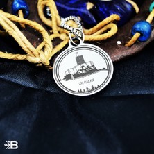Beymarka Karadeniz Zil Kalesi Yuvarlak Çelik Kulplu Kolye