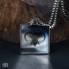 Beymarka Oğlak Burcu Kare Çelik Kolye - 3167