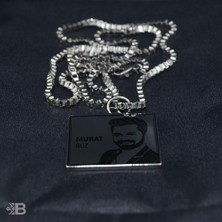 Beymarka Murat Boz Kare Çelik Kolye - 3228