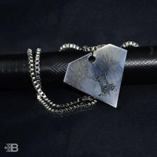 Beymarka Nokta Boynuzlu Geyik Elmas Şekilli Çelik Kolye - 7003