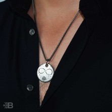 Beymarka 14 Şubat Hediyesi Sonsuzluk Isim ve Tarihli Yuvarlak Çelik Kolye - 1112