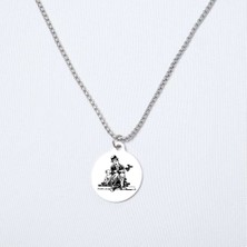 Beymarka Charlie Chaplin 2 Yuvarlak Çelik Kolye