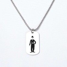 Beymarka Charlie Chaplin Asker Kolye, Kişiye Özel Çelik Asker Kolye