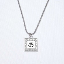 Beymarka Hz.muhammed Kare Çelik Kolye, Kişiye Özel Çelik Asker Kolye