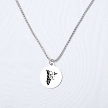 Beymarka Kuş Tüyü Yuvarlak Çelik Kolye