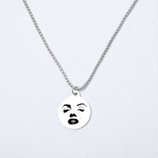 Beymarka Marilyn Monroe 3 Yuvarlak Çelik Kolye