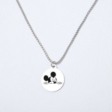 Beymarka Mickey Yuvarlak Çelik Kolye