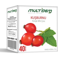 Multidem Kuşburnu Karışık Bitki Çayı Bardak Poşet 3'lü 40'lı 2g*40*3