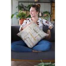 RugViva Vintage Dokuma Premium Tay Tüyü Kumaş Çift Taraflı Kırlent Yastık Kılıfı 43 x 43 cm KRL408