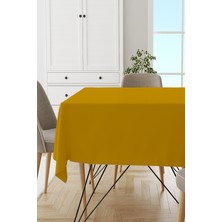 RugViva Hardal Sade Masa Örtüsü Tay Tüyü Kadife Leke Tutmaz Yıkanabilir Dokuma Kumaş Düz Tek Renk MSO025