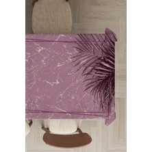 RugViva Leke Tutmayan Dokuma Elit Yıkanır Kumaş Palmiye Yapraklı Masa Örtüsü MSO094