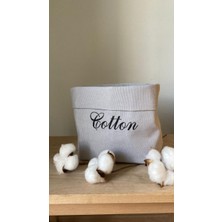 Atölye No 35 Cotton Çok Amaçlı Sepet Organizer Gri