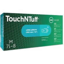 Ansell Touchntuff 92-605 (300MM/12'')KIMYASAL Sıçramalara Karşı D. Nitril Eldiven  (L) Beden