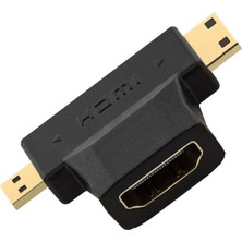 BK Teknoloji HDMI Dişi To Mini HDMI Erkek + Mikro HDMI Erkek Adaptör