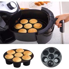 Tulip Kitchenware 6 Parça 7 inç Yui / Xiaomi / Philips / Kumtel Uyumlu Air Fryer Aksesuarları - Siyah / Gümüş (Yurt Dışından)