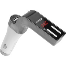 Hytech HY-XCB75 5V 2.1A LED Ekran Usb+Tf Desteği Gri Bluetooth Fm Transmitter