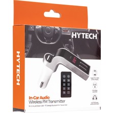 Hytech HY-XCB75 5V 2.1A LED Ekran Usb+Tf Desteği Gri Bluetooth Fm Transmitter