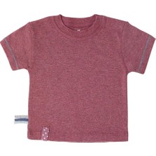 Organicera  Kısa Kollu Tshirt,bordo Melanj