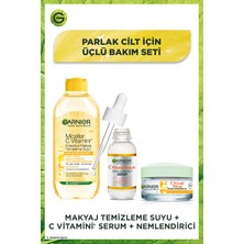 Garnier Parlak Cilt Için Makyaj Temizleme Suyu + C Vitamini Serum + Nemlendirici Seti