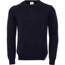 Wessi Lacivert Bisiklet Yaka Triko