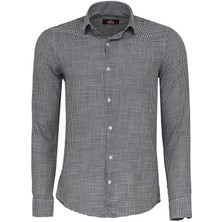 Wessi Siyah Kaz Ayağı Desenli Gömlek