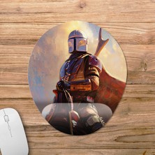 Pixxa The Mandalorian Bilek Destekli Mousepad Model - 6 Oval