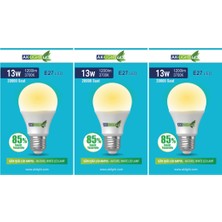 Aklight 13W Günışığı E-27 LED Ampul 1200 Lm 3 Lü Paket