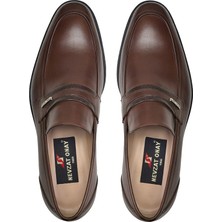 Nevzat Onay Kahverengi Klasik Loafer Erkek Ayakkabı -10452-