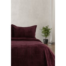 Merinos Modern Line 3 Parça Battaniye Seti - Mor