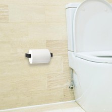 YDGR Metal Mat Siyah Kağıt Rulo Havluluk, Peçetelik, Yapışkanlı Tasarım, Banyo Askısı