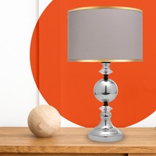 Minimal Omega Silver Chrome Abajur