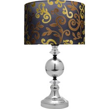 Minimal Omega Silver Chrome Abajur