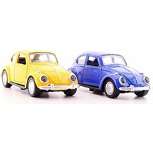 Home Dekor Hediye Dekoratif Araba 2 Adet Sarı Lacivert Metal Vosvos Araba Dıe Cast Büyük BOY12CM