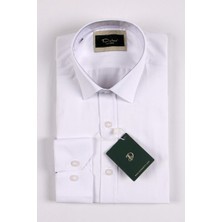 Erkek Siyah ve Beyaz Ithal Saten 2'li Slim Fit Gömlek