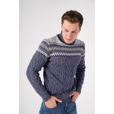 Trist Star Trist Star havacı Melanj Erkek Balıkçı Yaka Kazak TRIST-5276