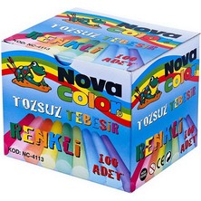 Novacolor Mavi Tozsuz Tebeşir 100'lü