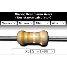 OEM 3.3 R (Ohm) Direnç 1/2 Wat