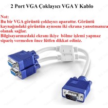 BK Teknoloji VGA Çoklayıcı Monitör Kablosu 1 Giriş 2 Çıkış