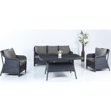 Denart Garden Deniz Rattan Bahçe Balkon Oturma Takımı